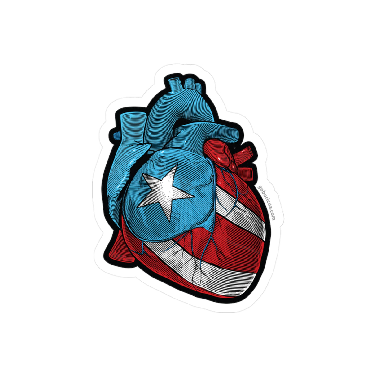 CORAZÓN BORICUA STICKER