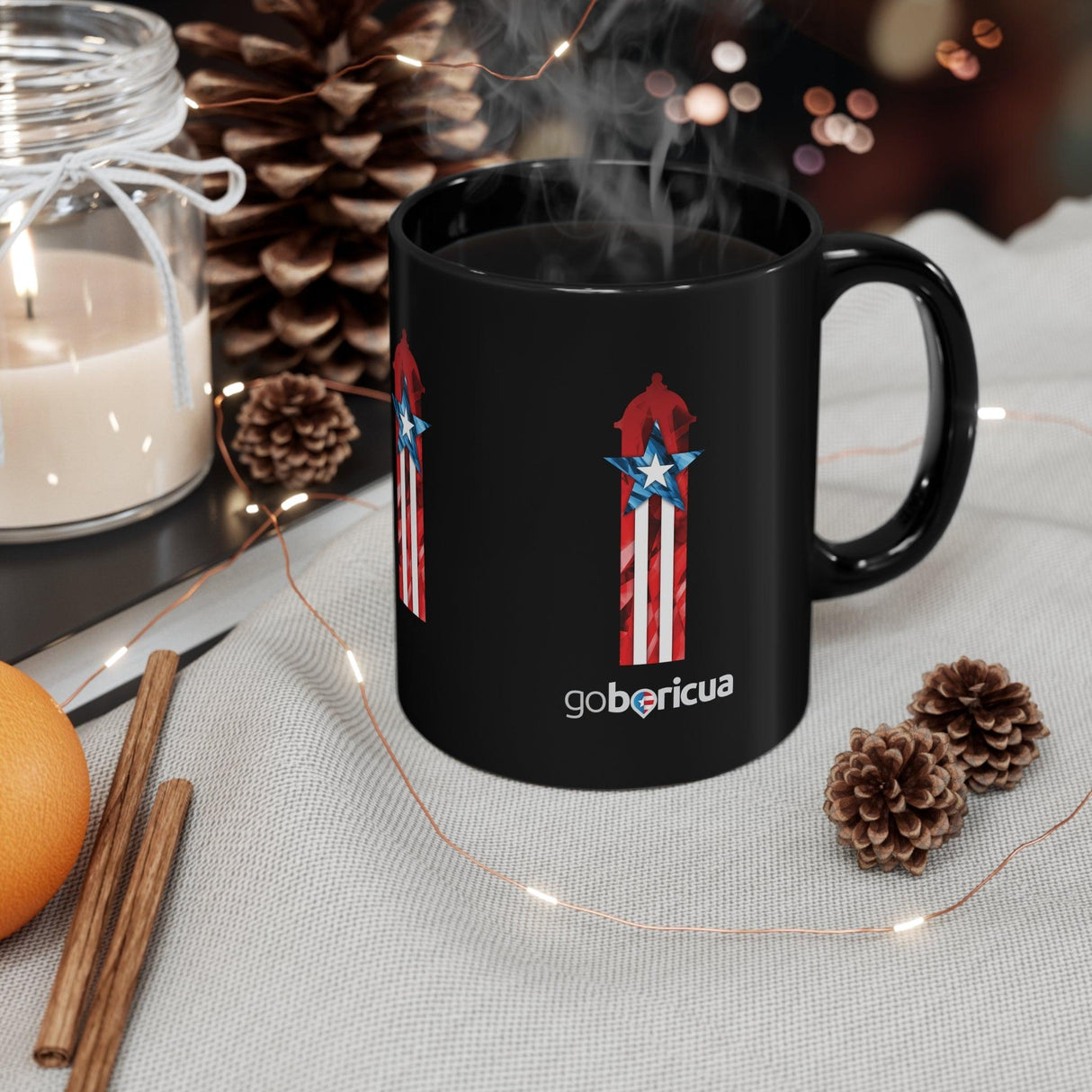 Boricua Star Black mug 11oz