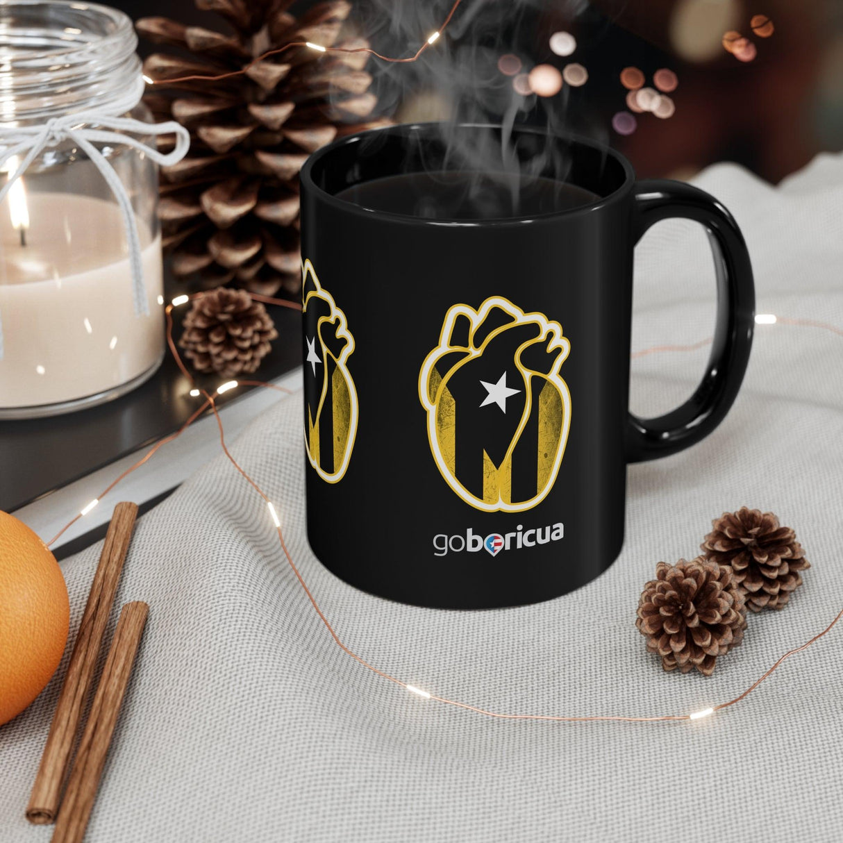 Corazón Dorado Black mug 11oz