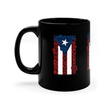 Bandera Puerto Rico Rosas Black mug 11oz