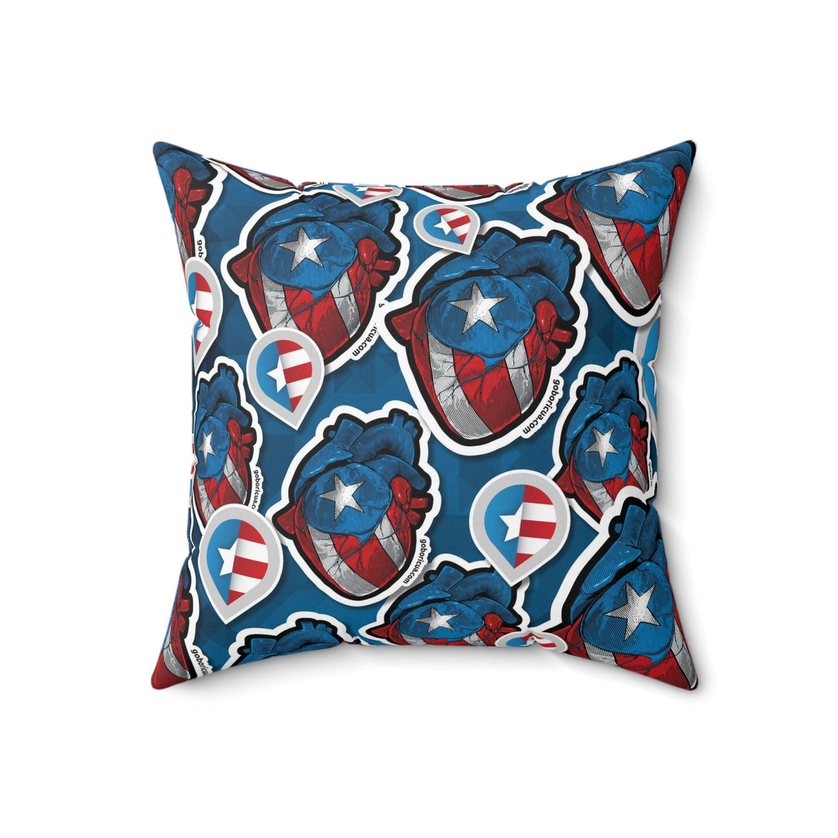 Patria Adentro GoBoricua Spun Polyester Square Pillow