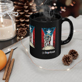 Borincano Flag Black mug 11oz