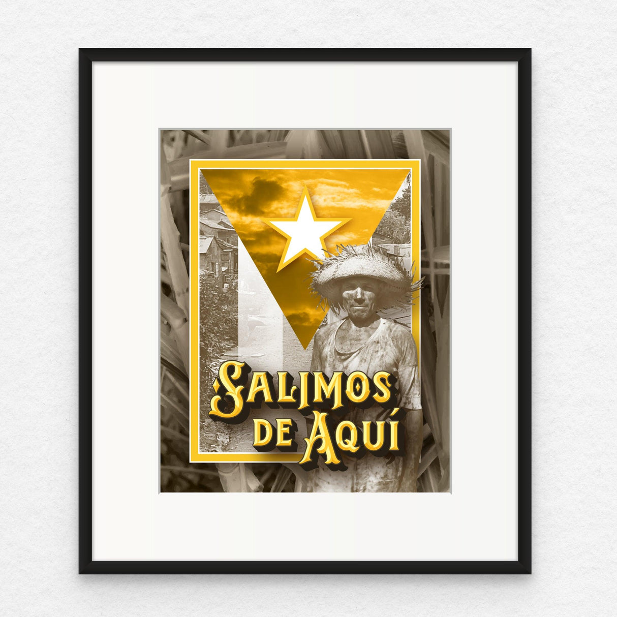 Gráfica Salimos de Aquí  11x14: Puerto Rico - Impresión Giclee de Alta Calidad