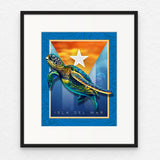 Gráfica Tortuga  11x14: Puerto Rico - Impresión Giclee de Alta Calidad